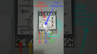 underover voltage relay relay voltage overvoltage undervoltage viral shortsfeed shortvideo [upl. by Kallman278]