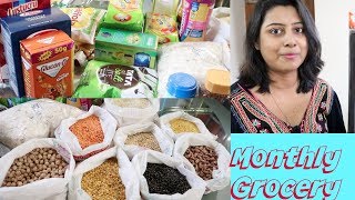 Indian Monthly Grocery Shopping  Monthly Healthy Food Plan [upl. by Enirrok]