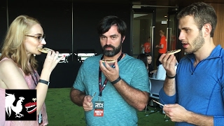 RT Life  Trying Vegemite at RTX Sydney [upl. by Irrak]