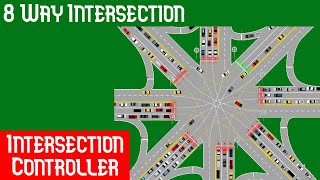 A 8 Way Intersection In Intersection Controller [upl. by Okihcim]