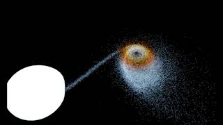 Accretion disk around a neutron star Nbody simulation [upl. by Ardnassak928]