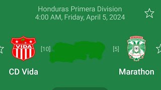 cd vida vs marathon honduras primera division  live Football Match today live Score [upl. by Airotnahs47]