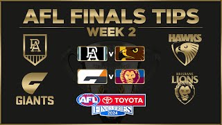 AFL WEEK 2 FINALS TIPS  AFL FINALS 2024 [upl. by Aikyt134]