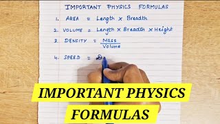 VERY IMPORTANT PHYSICS FORMULAS  USEFUL FORMULAS FOR CALCULATION [upl. by Redd604]