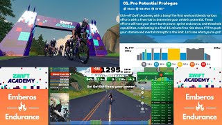 Zwift Academy 2024  Workout 1  Pro Potential Prologue  Free Ride Efforts [upl. by Eselrahc]