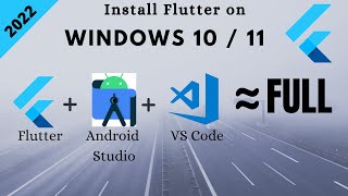 How to install Flutter on Windows 10  Windows 11  Flutter for Windows  Android Studio amp VS Code [upl. by Ynez275]