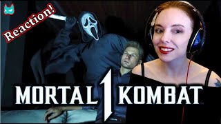 Do You Like Scary Movies  GHOSTFACE Scream  Mortal Kombat 1  Gameplay Trailer Reaction [upl. by Ahsiakal]