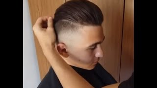 How to undercut long slick back  skin fade 2018 hairstyle mens [upl. by Attenahs]