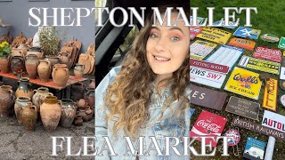 The Giant Shepton Flea Market  Somerset Vintage Market  Easter Sunday Vlog  Vintage Thrifting [upl. by Genovera]