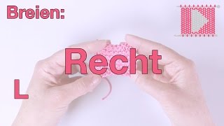 Recht Breien linkshandig  Leren Haken en Breien [upl. by Lerat63]