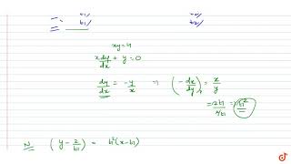 The normal to the rectangular hyperbola xy  4 at the point t1 meets the curve again at [upl. by Hallett]