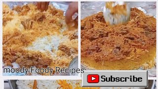 dum mutton biryani recipe 😋😜👌jaldi jay banaye food cooking mutton biryani by Moody Foody Recipes [upl. by Hilel]