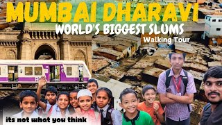 Inside Worlds LARGEST SLUMDHARAVI Mumbai 🇮🇳 Rich slum in World 🌎Walking Tourdharavi [upl. by Faydra]