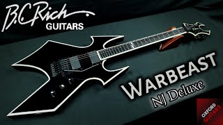 BC Rich Warbeast NJ Deluxe 2009 Onyx NeckThrough Floyd Rose EMG 81 85 4K guitar close up video [upl. by Kamerman756]