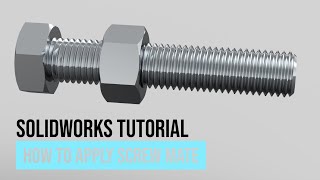 SolidWorks Tips amp Tricks  How To Properly Apply Screw Mate [upl. by Hannon18]