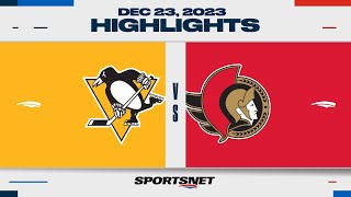 NHL Highlights  Penguins vs Senators  December 23 2023 [upl. by Bernardina]