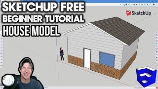 GETTING STARTED with SketchUp Free  Lesson 2  Creating a House Model [upl. by Harriman]