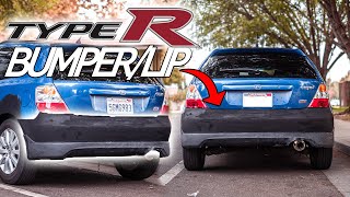 TYPE R BUMPERLIP INSTALL  EP3 BUILD [upl. by Mcgee]