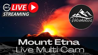 🌋 Live Exploring Mount Etna with Multiple Live Cams [upl. by Lawton]