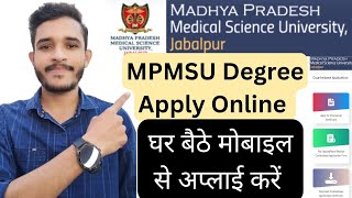 mpmsu degree apply onlinenursing degree kese apply kare mpmsu latest newsmpmsu mpmsulatestnews [upl. by Sila]