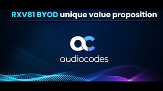 AudioCodes RXV81 BYOD Collaboration Bar – with Simple MTR Upgrade [upl. by Garcia138]