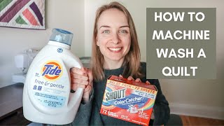 The StressFree Way to Machine Wash a Quilt  How to Machine Wash a Quilt  No Bleeding [upl. by Leyla]