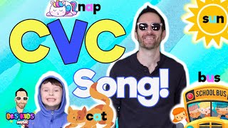 CVC Song  Phonics Song  Learn to Read Words with Dr S Kids Music [upl. by Shulamith252]