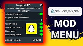 Snapchat MOD APK v92004  Secret Screenshots Hide View AutoSave Snaps amp Boost Your Score Fast [upl. by Ronnoc]