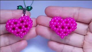 How to make beads 3d heart [upl. by Ready]