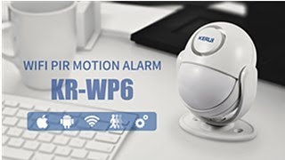 How to set up KERUI anti theft WP6 wifi App control Pir motion sensor alarm for home [upl. by Ahtenak563]