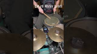 100 BPM Double Paradiddle exercise 1 drums drummer drumming drumlessons percussion practice [upl. by Wilkens]