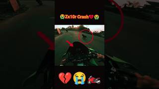 Dog 🐕🤯 a Gaya samne Zx10r Crash 💔😭 shorts dog attack zx10r bike roadrage [upl. by Mallin]