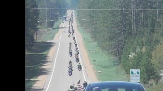 400 Motorcycles w Police Escort  Jason Asselin [upl. by Tik524]