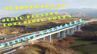 Autostrada A1 Sibiu Pitești lot1 Sibiu Boița Viaduct Tălmăcel în 28 11 2022 autostradasibiupitesti [upl. by Bowes]