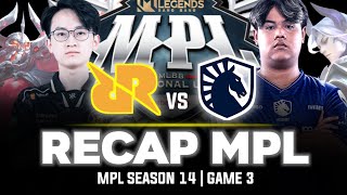 RECAP PERMAINAN RRQ VS LIQUID ID  MPL SEASON 14 GAME 3 [upl. by Nonnaer]