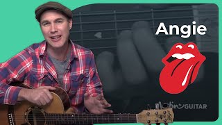 Angie by The Rolling Stones  Guitar Lesson [upl. by Eirrod494]