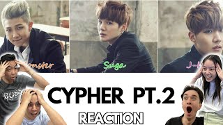 OUR FIRST BTS LYRIC REACTION  BTS CYPHER PT 1 2 3 4 REACTION [upl. by Barney]