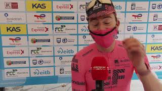 Neilson Powless  Interview at the finish  Clásica San Sebastián 2021 [upl. by Ytinirt]