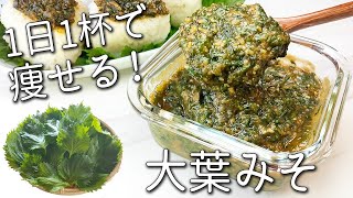 【大葉 味噌】これは絶対作って！５分で簡単！痩せる 万能調味料！ ご飯が進む 大葉 みそ 作り方 簡単アレンジも紹介 大葉の保存方法 ダイエット [upl. by Hasina769]