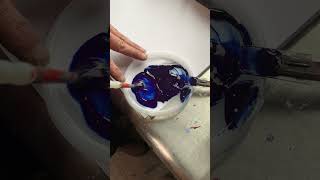 Making watercolor and gouache with Indanthrone Blue Red PB60 dispersion and Aquazol [upl. by Kravits397]