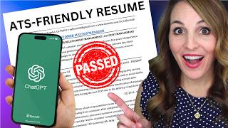 How To Write An ATSFriendly Resume Using ChatGPT in 2024  BEST FORMAT amp TEMPLATE [upl. by Nicolas]