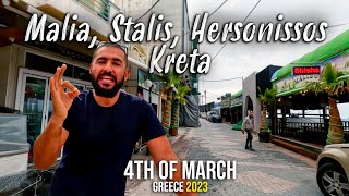 Hersonissos Crete with added info driving through Malia Stalis and Hersonissos Greece 2023 [upl. by Centonze]