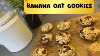 BANANA OATS BREAKFAST COOKIES 🍪 Easy No Eggs No Flour No Sugar Cookie Recipe Easyhomecooked [upl. by Eneiluj]