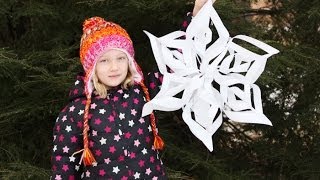 Make a Giant 3D Snowflake  Super Simple Kids Craft [upl. by Ellenrahc]