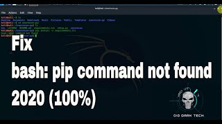 bash  pip command not found error solved  How to install pip command in kalilinux [upl. by Cobb]