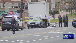 Pedestrian trapped under car on State Street in Springfield rescued [upl. by Mercorr986]