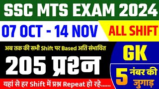 SSC MTS 07 OCT  14 NOV ALL Shift Analysis 2024  SSC MTS EXAM Analysis 2024  SSC MTS ANALYSIS 2024 [upl. by Vida909]