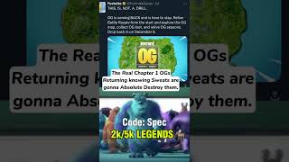 OG Chapter 1 Map is Returning 😱 Use Code Spec in the item shop ❤️ fortnite fortniteshorts [upl. by Tessler959]