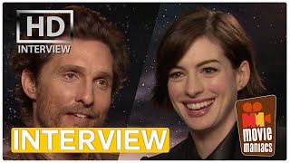 Interstellar  exclusive interview with the cast 2014 Matthew McConaughey Anne Hathaway [upl. by Eetsud10]