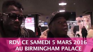 ARRIVÉE SERGE MAMBOU A BRUXELLES POUR LA SOIREE DU 5 MARS AU BIRMINGHAM PALACE [upl. by Sherwynd]